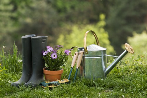 Waste removal and site cleanup during landscaping project